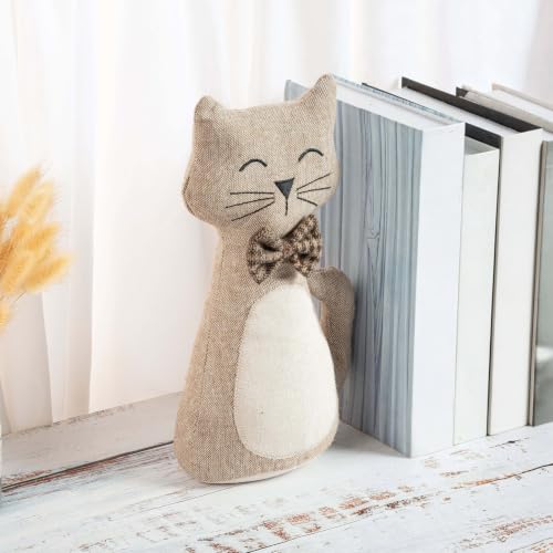 Marwood Cat Stuffed Door Stopper – Cute Fabric Door Holder for Home & Office