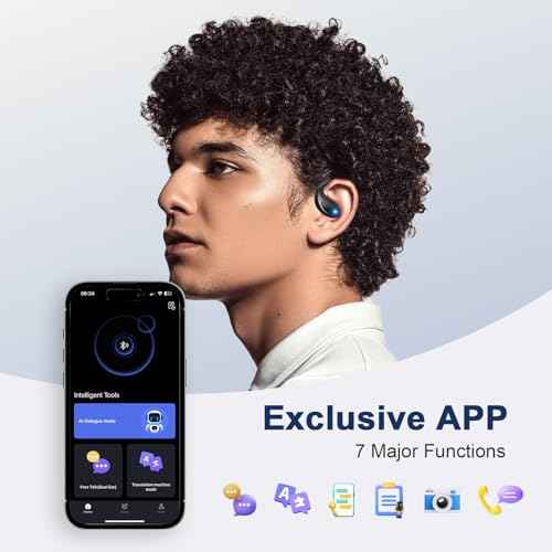 AI Translation Earbuds Real Time, Translator Earbuds 164 Languages & Accents, Audifonos Traductores Ingl?s Espa?ol,Translation Device for Travel Business Learning Compatible with iOS and Android