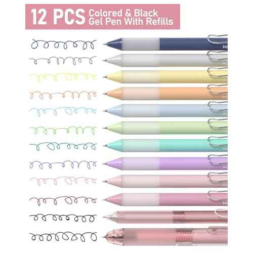 Nicpro 78 PCS Aesthetic School Supplies with Cute Pen Case, 12 Pastel Highlighters, 12 Color & Black Ink Gel Pens, 10 Mechanical Pencils 0.5, 0.7, 0.9, 2.0 mm, 6 Ballpoint Pen for Student Stationary