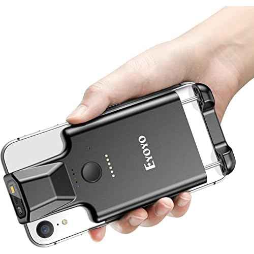 Eyoyo Upgraded QR Code Scanner Bluetooth Android Barcode Scanner, Portable Back Clip Wireless 1D 2D UPC ISBN Inventory Barcode Reader PDF417 Data Matrix Code Compatible with iPhone, Android Phone