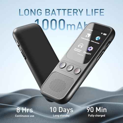 Bisofice Portable Language Translator Device with 138 Languages Voice Translating 17 Offline Translation Simultaneous Interpretation Support Voice Recording Text Translate Group Chat Communication