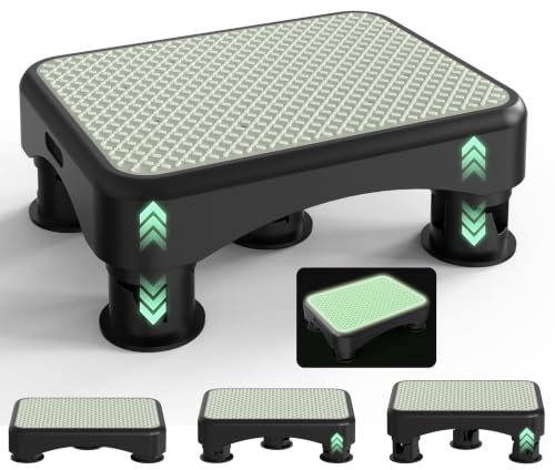 Adjustable Adult Bed Step Stool - 3-Level Non-Slip Support for Seniors & Home Use