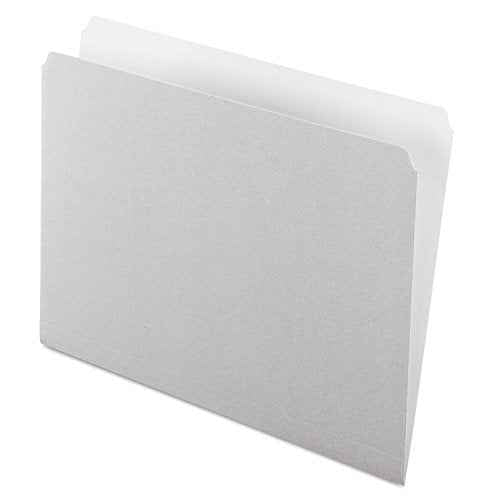 Pendaflex 152GRA Colored File Folders, Straight Cut, Top Tab, Letter, Gray/Light Gray (Box of 100)