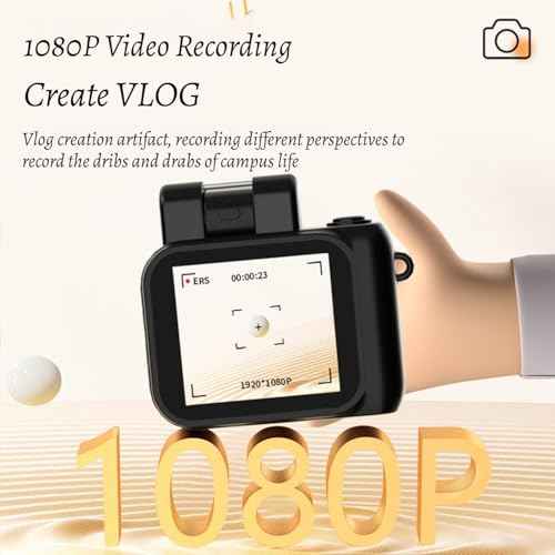 Retro Mini Camera, Mini Retro Digital Camera, Vintage Video Effects, Portable Easy to Operate (Pink)