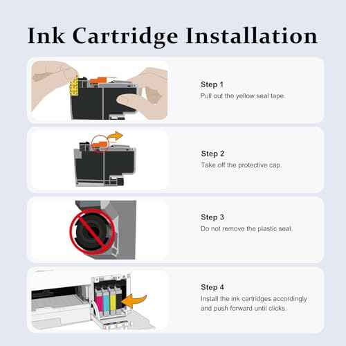 LC404 MFC-J1205W LC404XL Ink Cartridges for Brother Printer LC 404XL 404 XL for MFC-J1205W MFC-J1215W MFC J1205W J1215W - 4 Pack High Yields Black Cyan Magenta Yellow