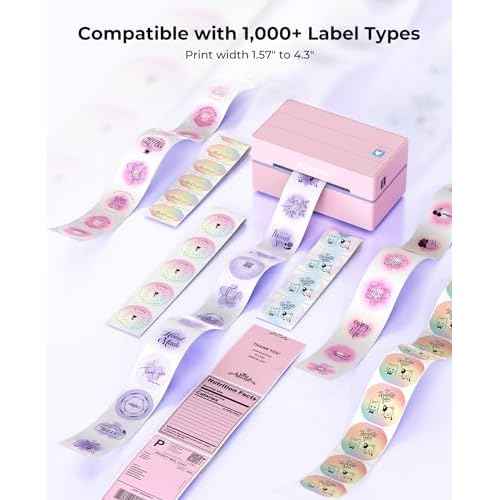 MUNBYN Bluetooth Thermal Label Printer, 130B Wireless 4x6 Shipping Label Printer for Shipping Packages Small Business Office or Home, Compatible with iPhone Android iPad Windows macOS Chrome Etsy eBay