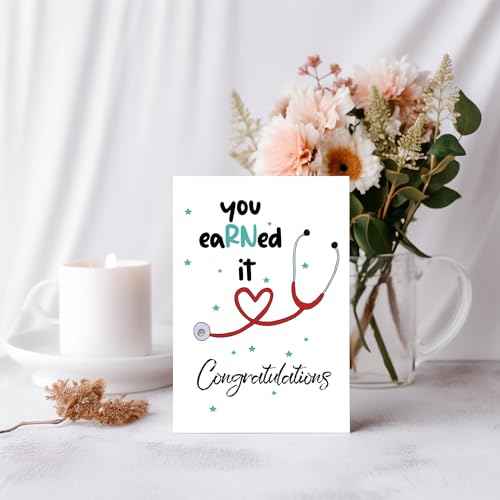 Cute Nurse Graduation Card Gifts for Her, Lovely Nurse Graduation Gift for Friend, Congratulations on Graduation For Nurse, New Nurse Card for Women, RN Card Gift For Daughter Sister