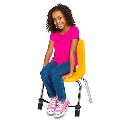 Bouncyband Original Bouncy Bands for Chairs, Black, 1 Count ?Chair Bands for 13¡± to 17¡± Wide Chair Legs with 1.5¡± Diameter Support Pipes ? Silent Sensory Tool Increases Focus & Relieves Stress