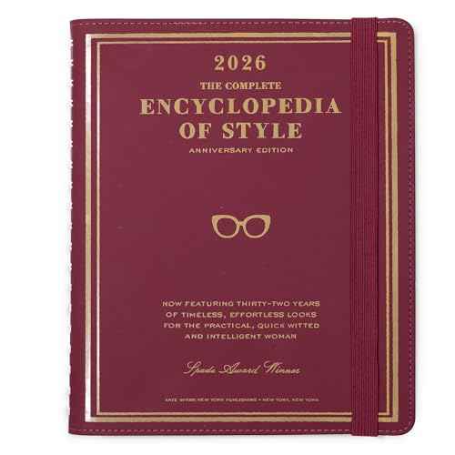 kate spade new york 2026 Large Weekly & Monthly Planner, 12 Month Soft Cover Agenda Dated January 2026-December 2026, Cute Planner with Stickers & Spiral Binding (Encyclopedia of Style)