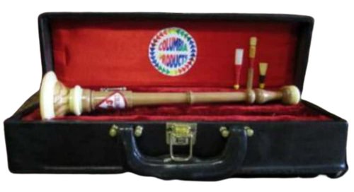 COLUMBIA PRODUCTS Bombard Oboe, Cocus Wood, Ivory Mounts, New, Factory Packed, 12" Long, 12 oz, Hard Carry Case & Three Courtesy Reeds
