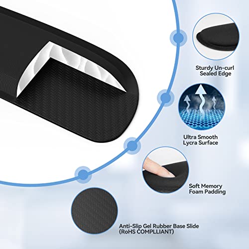 TECKNET Black Keyboard Wrist Rest & Mouse Pad Set - Ergonomic Support