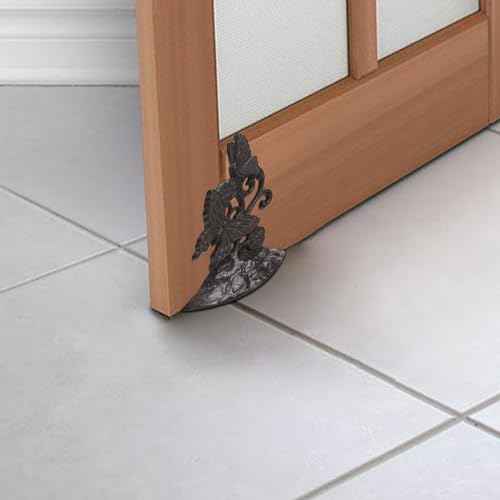 BRASSTAR Cast Iron Door Stopper Butterflies Shape Heavy Duty Door Window Holder Home Office Shop Practical Decoration TQGJPT513