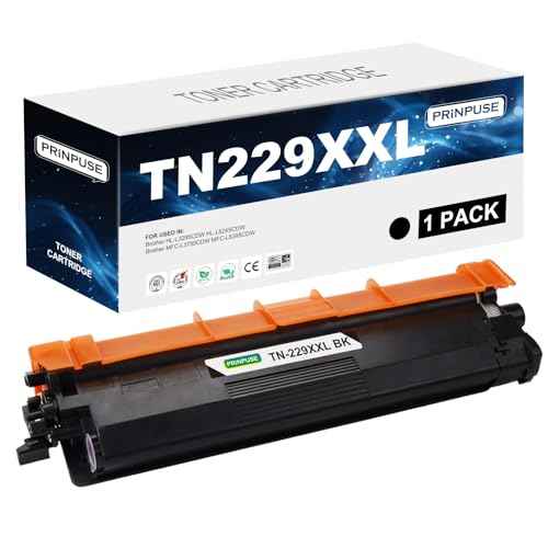 TN229XXL Black Toner Cartridge Compatible for Brother TN229 TN-229 for Brother HL-L3220CDW HL-L3280CDW HL-L3295CDW HL-L3300CDW HL-L8245CDW MFC-L3720CDW MFC-L3765CDW MFC-L3780CDW, 4500 Pages
