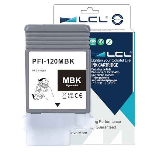 LCL PFI-120 PFI120 Matte Black 130-ml Ink Cartridge Replacement for Canon PFI120MBK PFI-120MBK 2884C001AA for ImagePROGRAF GP-200 GP-300 TM-200 TM-205 TM-300 TM-305 TM-250 TM-255 TM-350 TM-355(1-Pack)