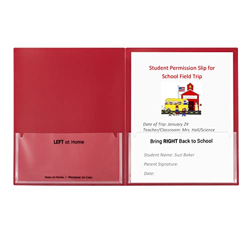 C-Line Classroom Connector School-to-Home Folders, Red, 25 per Box (32004)