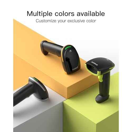 Inateck Barcode Scanner Bluetooth, 1D Handheld Scanner Wireless, Handheld Scanner with APP and SDK, 1 Charge 3 Months, BCST-21 Green