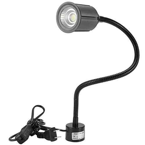 Hyuduo 12W LED Desk Lamp with Magnetic Base, Long Flexible Arm Task Light for Sewing Machine, Workbench, Metal Lathe, and Drill Press