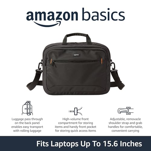 15.6 Inch Laptop Bag with Shoulder Strap & Handle - Large Capacity, 1-Pack