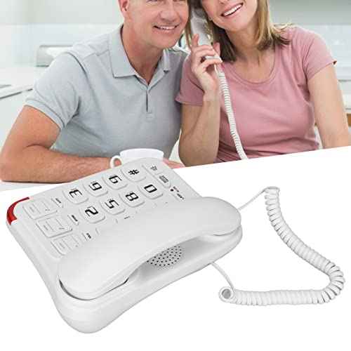 Big Corded Phone, Phone for Seniors, 3 Single Button Memories, Big Buttons Landline Telephone Great for The Elderly Home Office