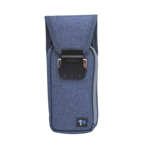 AquaVault Portable Travel Safe ? Classic Anti-Theft, Nylon Cut-Resistant Lockbox for Beach, Pool, Hotel, and Outdoors (Blue, Mini)