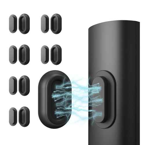 Magnetic Remote Control Holder Self-Adhesive Wall Mount, 6 Pack Upgraded Silicone Organizer Storage Wall Holder for Home Office TV, Fan and Air Conditioner Remote Control Black