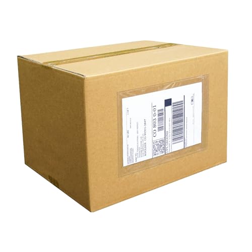 BEUYI 100 Pack 7x10 Inch Clear Adhesive Shipping Label Pouches - Waterproof Document Sleeves