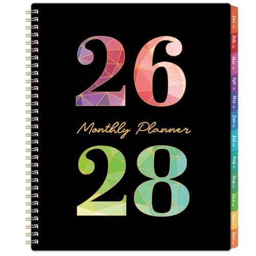 2026-2028 Monthly Planner - 3 Year Monthly Planner 2026-2028, Jan. 2026 - Dec. 2028, 36 Months Calendar with Colorful Tabs & Inner Pocket, 9" x 11"