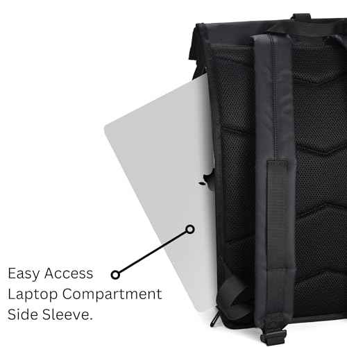 Pemberton Black Work Backpack - Waterproof Laptop Backpack for Men & Women with Laptop & Tablet Sleeves