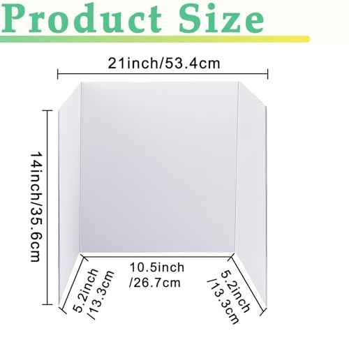 3 pcs Small White Tri-Fold Display Boards, 21 x 14 Inches Corrugated Trifold Poster Boards for School Projects, Science Fairs, Business Presentations and Exhibitions