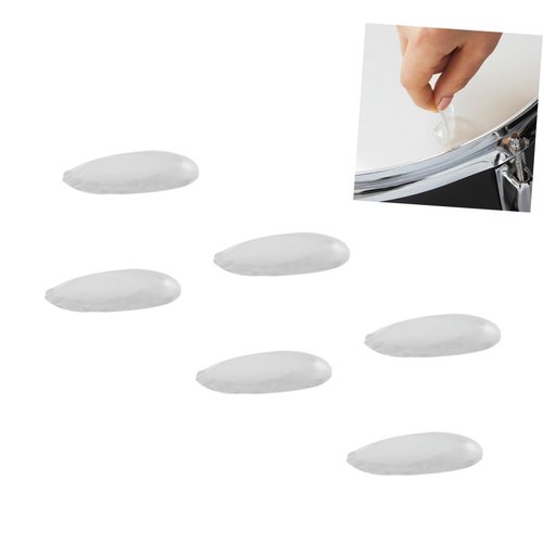 Kisangel Silicone Drum Dampening Gels 6 Pcs Drum Damper Gel Pads for Snare Tom Easy to Clean Reusable