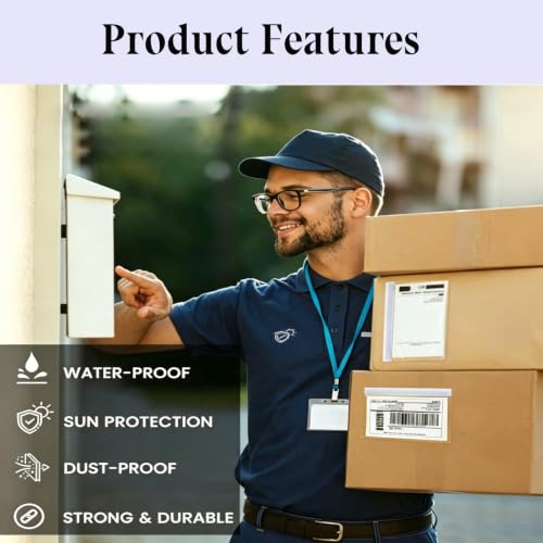 7.5" x 5.5" Clear Shipping Label Sleeves, Self-Adhesive Packing Slip