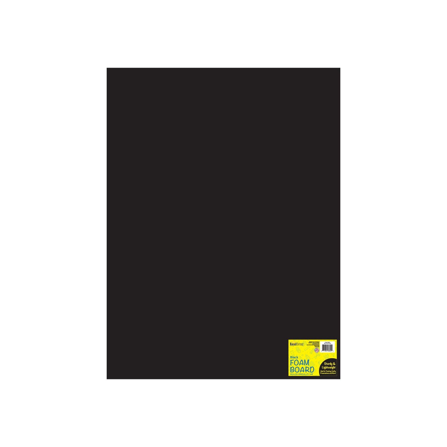 Royal Brites 22x28 Black Foam Board 4 Pack - Ideal Foam Board for Crafts - Lightweight Poster Sheets for School Projects, Presentations - Smooth Surface for Markers - Perfect for Home, Office Use