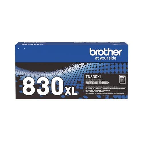 Brother TN830XL High Yield Black Toner Cartridge - Pack of 1 for Monochrome Laser Printers