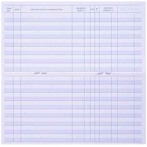 24 PCS Check Registers for Personal Checkbook, Easy to Read Checkbook Register