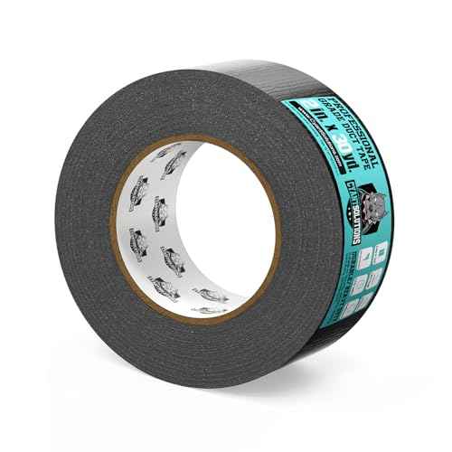Black Duct Tape Heavy Duty, Super Strong Sticky and No Residue Black Waterproof Duct Tapes, Multi-Use Duct Tapes for Packaging, Binding, Material Handling, 1 Roll (2 Inch x 30 Yards)