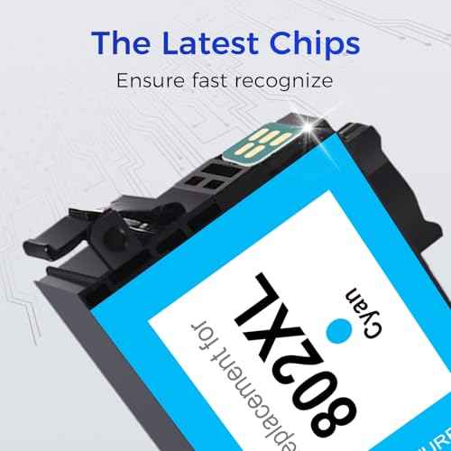 Remanufactured Ink Cartridge Replacement for Epson 802XL Ink Cartridges Combo Pack 802XL 802 T802 T802XL Works with Workforce Pro WF-4720 WF-4730 WF-4734 WF-4740 EC-4040 EC-4030 EC-4020 (4 Pack)