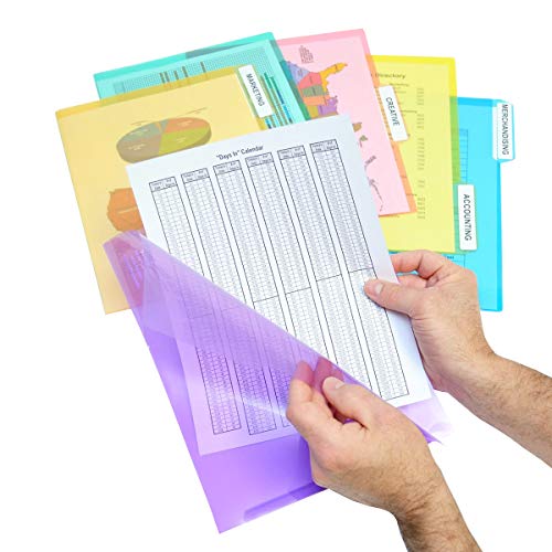 Ultimate Office Poly Color File Folders with 3rd-Cut Tabs - Set of 18, Letter Size