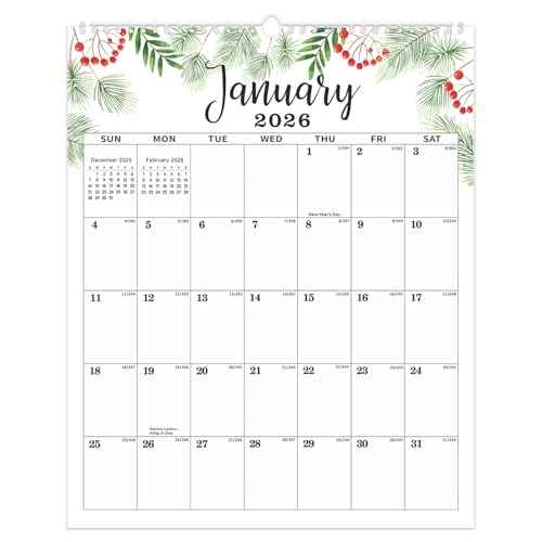 2026 Wall Calendar, 18 Months Calendar, Jan. 2026 - June 2027, 11.8' x 14.6'', Desk Calendar 2026 with Large Blocks, Twin-Wire Binding, Ideal 2026 Calendar for Home, Office, Classroom, or Business Planning