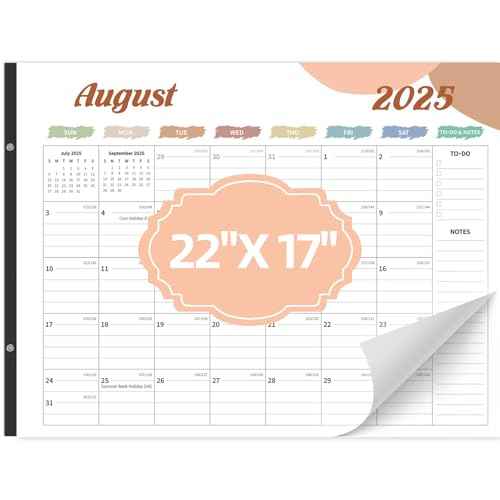 Desk Calendar 2025-2026, Desk Calendar Large 22x17, 18 Months Desk Top Calendar, From July 2025 to December 2026 with To Do & Notes, Holiday & Julian Date for Home, School & Office