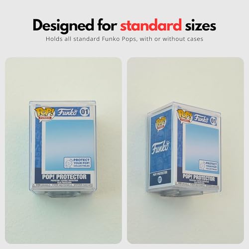 Modern JP Clear Adhesive Display Shelf for Funko Pop Boxes – 16-Pack
