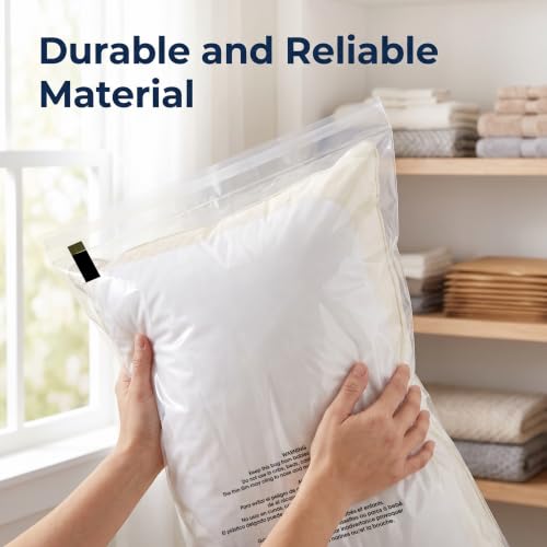 16" X 20" (100 Count) Self-Seal Clear Poly Bags With Suffocation