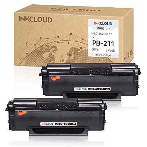 INKCLOUD Compatible Toner Cartridge Replacement for Pantum PB-211 (Black, 2-Pack)