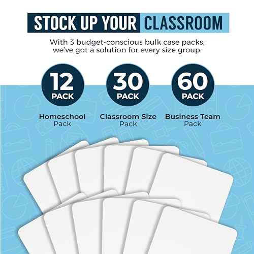 Dry Erase Boards [30pc Double Sided] Lapboards with ClearWipe Coating! Small White Boards - 9" x 12" Mini White Boards for Students, Classroom Teacher Supplies