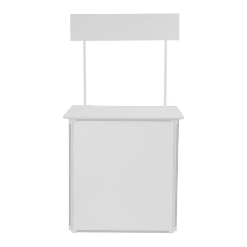 BOPRCSH Portable Tradeshow Podium Table, Popup Promotional Counter Table Booth Display Banner Stand Tradeshow Countertop 88.18lbs Capacity, Exhibition Counter Stand Booth with Storage Bag