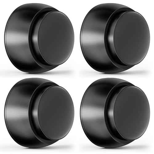 4PCS Door Stopper Wall Protector with Silicone Head, Aluminum Door Knob Wall Protector, Spring Shock Absorption Technology, 1.65" Door Stoppers for Wall, Adhesive Installation or with Screw