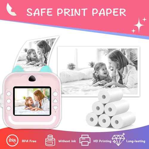 15 Rolls Instant Camera Refill Print Paper, HD Kidizoom Print Camera Paper Refill for Most Kids Instant Camera (57X25mm)