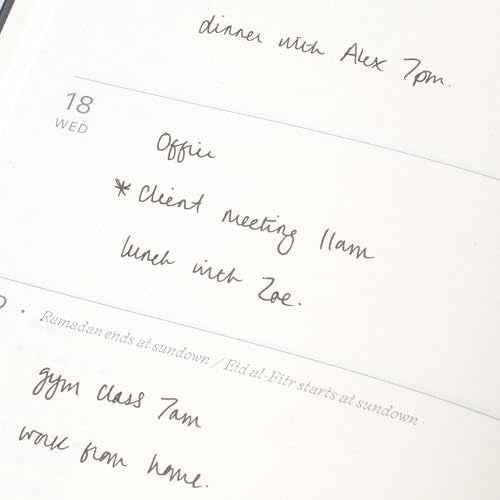 Papier Joy 2026 Year Planner - Navy Blue Hardback | Full Calendar Year | Month View & Week View | Quality Paper | Day Diary Or Organizer For Appointments, Dates, Memos | Personal & Business Use