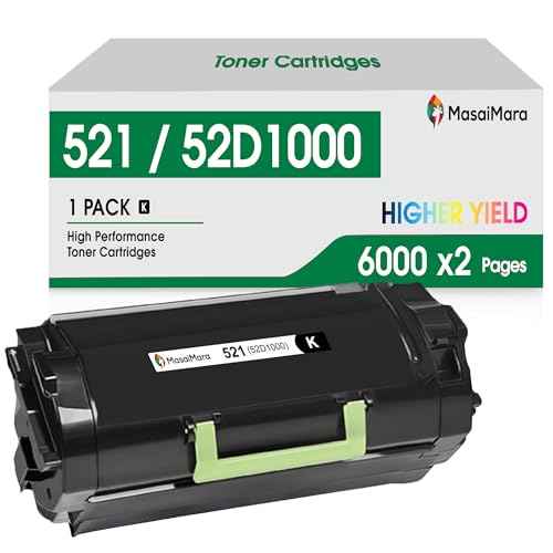 MasaiMara 52D1000 521 Toner Replacement for Lexmark MS710 MS711 MS810 MS810n MS810dn MS811 MS811dn MS812 MS710dn MS710n MS711dn MS810de MS810dtn Printer(Black, 1-Pack)