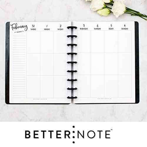 BetterNote 2026 VERTICAL Calendar Refill for Disc Notebooks, Fits Levenger Circa, Happy Planner, Staples Arc, TUL, InkWell Press, MAMBI, NOTIQ (Whimsy, 9-Disc, 7"x9.25")