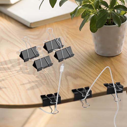 Ufmarine Extra Large Binder Clips 2'' (40 Pcs) - Heavy-Duty Paper Clips for Office